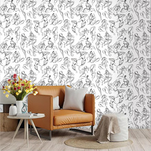 性感影子花纹循环壁纸加厚pvc自粘墙纸卧室墙面翻新贴纸代发厂家