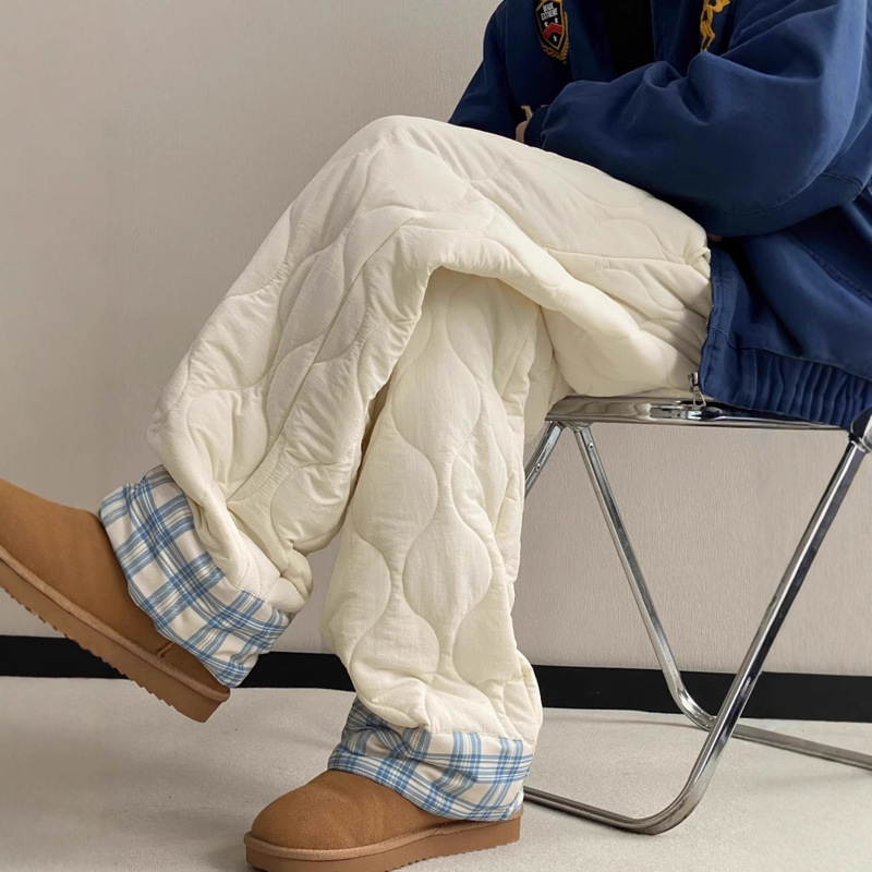 guangzhou thirteen lines of high cargo! Down Cotton Pants Women's Winter Outer Wearing Warm Pants Small fleece-lined Thickened Casual Pants