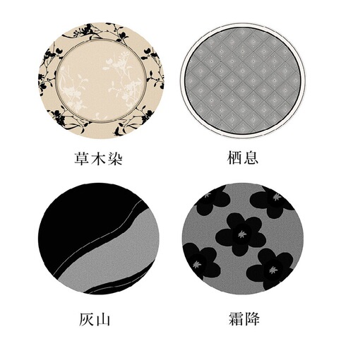 Loop pile round carpet living room sofa cream French floor mat light luxury high-end study bedroom mat bedside blanket