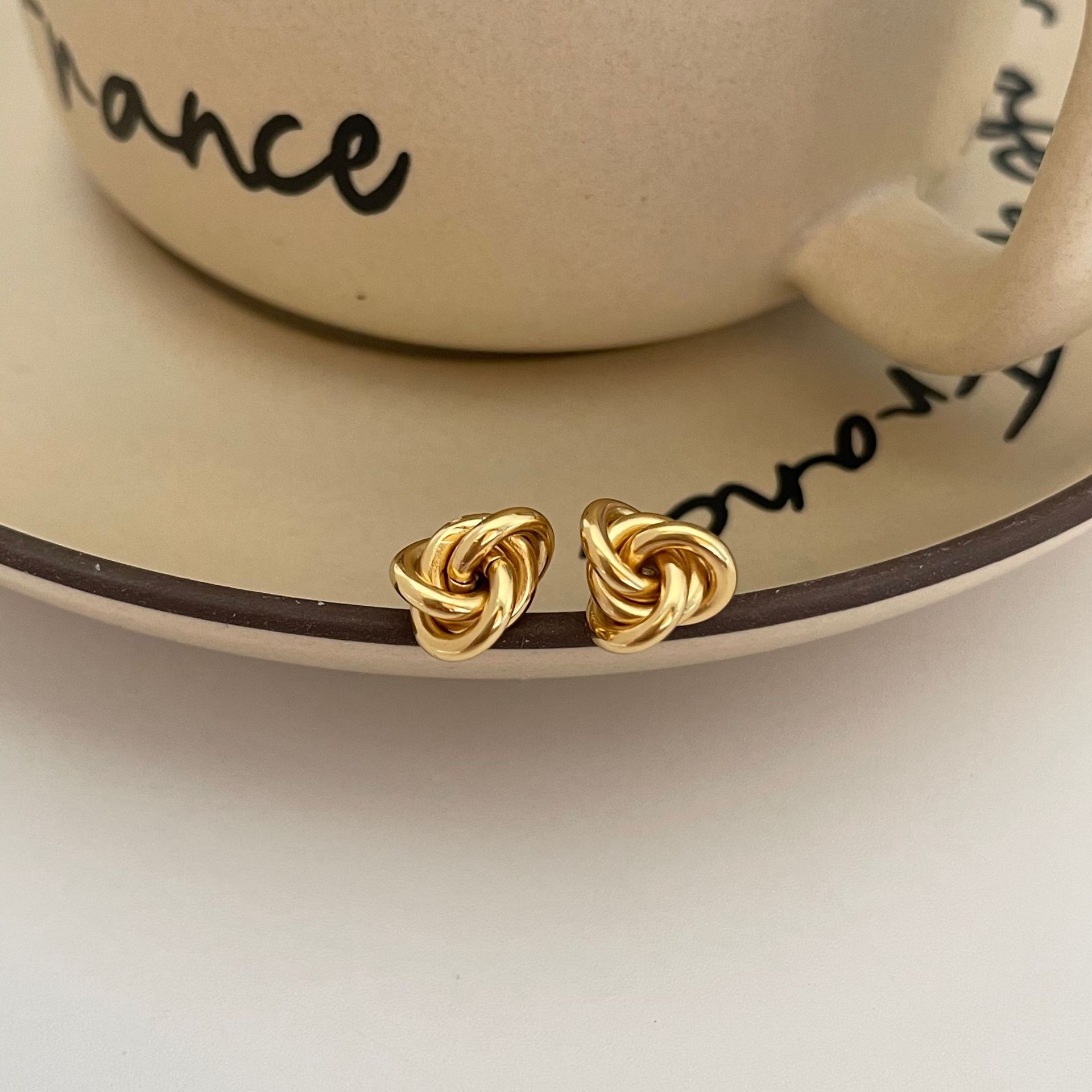 925 Sterling Silver Material 1 Pair 925 Sterling Silver Geometric Ear Studs