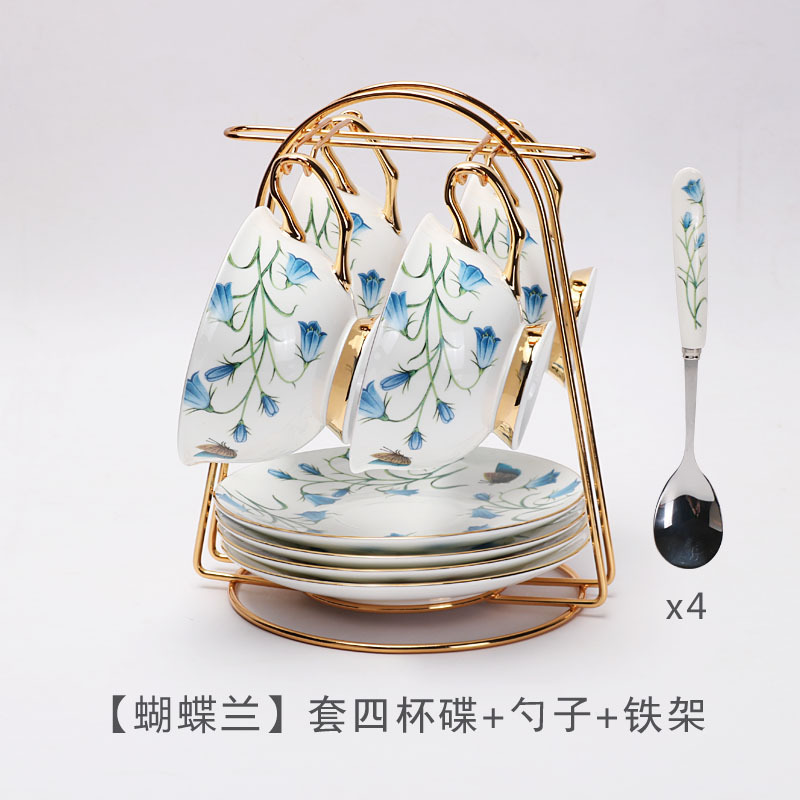 Juego de tazas y platillos de porcelana china de lujo ligero, exquisito juego de té de la tarde británico, recuerdo de boda