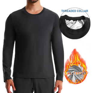 European and American plus size Men's Sweatshirt Casual Short-sleeved Long-sleeved Shaped Waist Fitness Tunic Abdomen Tight Waist Sweatshirt