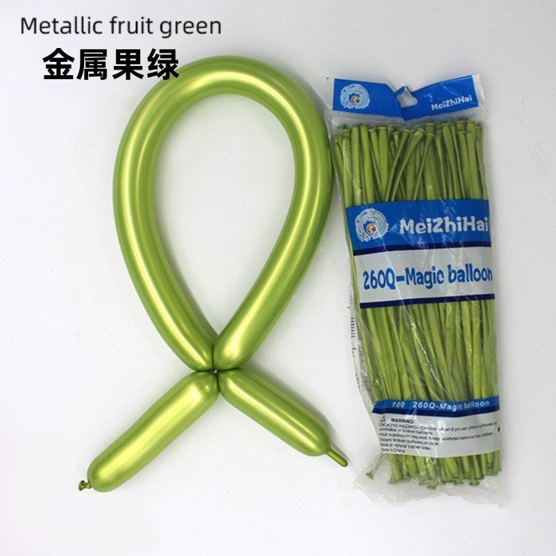 Globos largos de metal cromado 260, globos mágicos tejidos, engrosados, 1.8g, cromados, formas versátiles, inflables