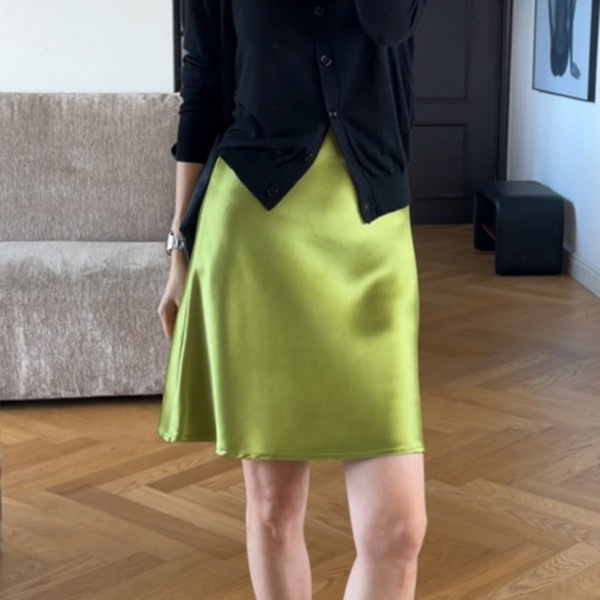 Elegant black summer skirt