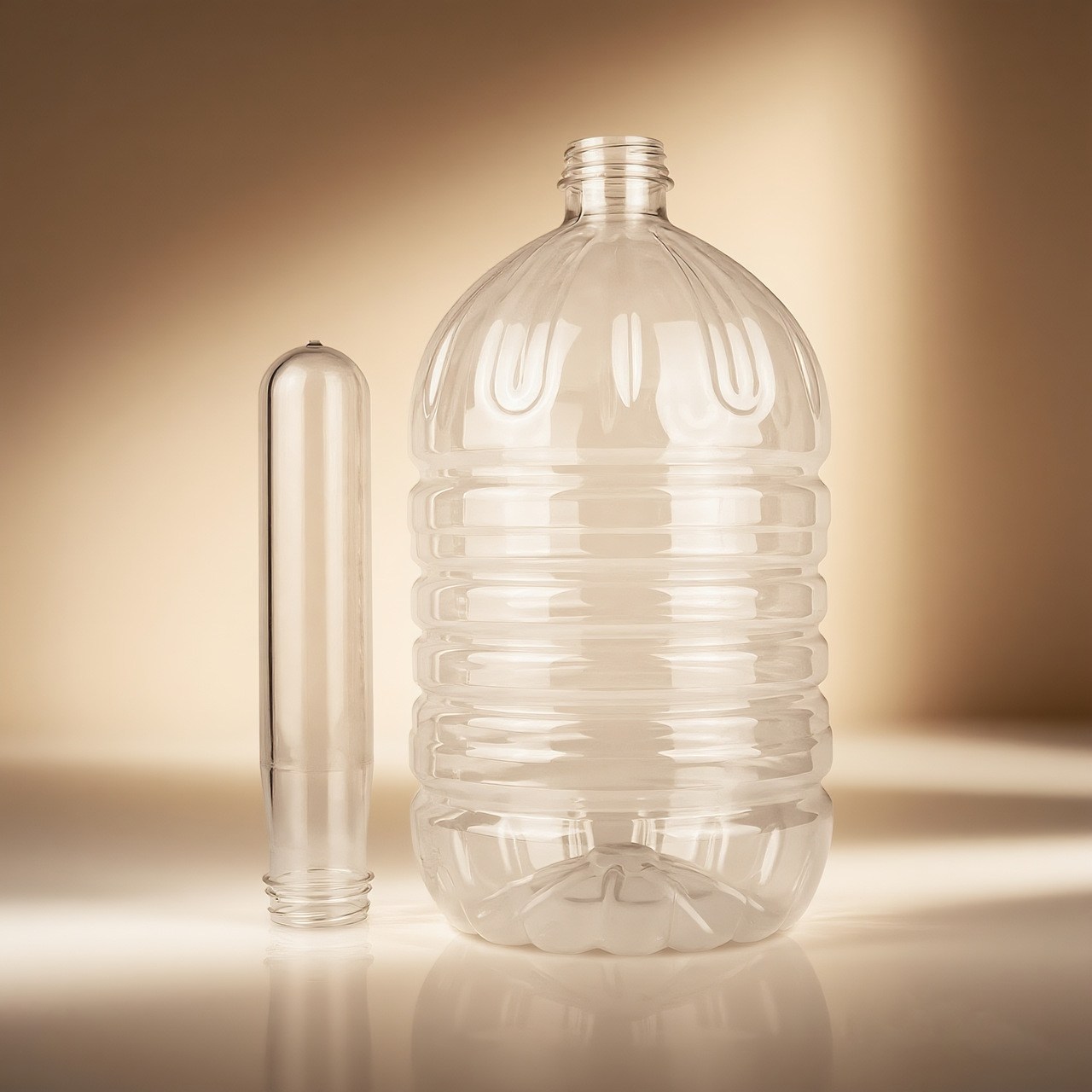 55mm grado alimenticio PET barril fuente de fábrica de alta transparencia desechable botella en blanco especial de agua mineral se puede personalizar