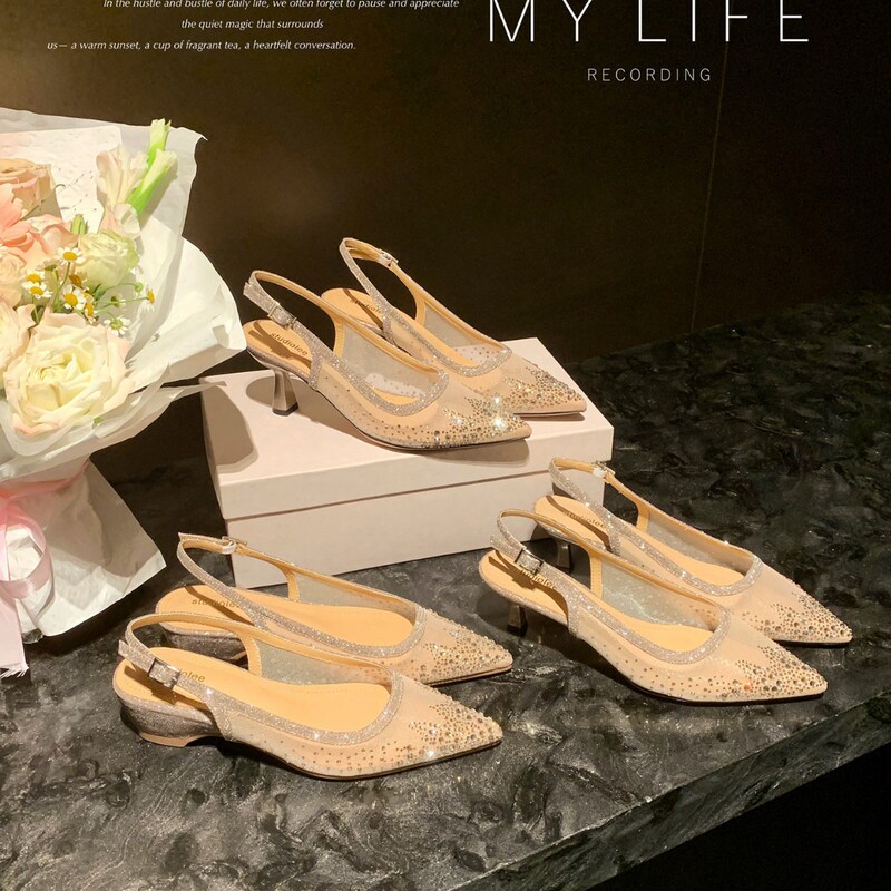2026 Grape-Colored Same-Style Closed-Toe Sandals for Women with Chunky Heels, Stunning Fairy-Style Sparkling Rhinestone Mesh Backless High-Heeled Shoes 2026 Grape-Colored Same-Style Closed-Toe Sandals for Women with Chunky Heels, Stunning Fairy-Style Sparkling Rhinestone Mesh Backless High-Heeled Shoes