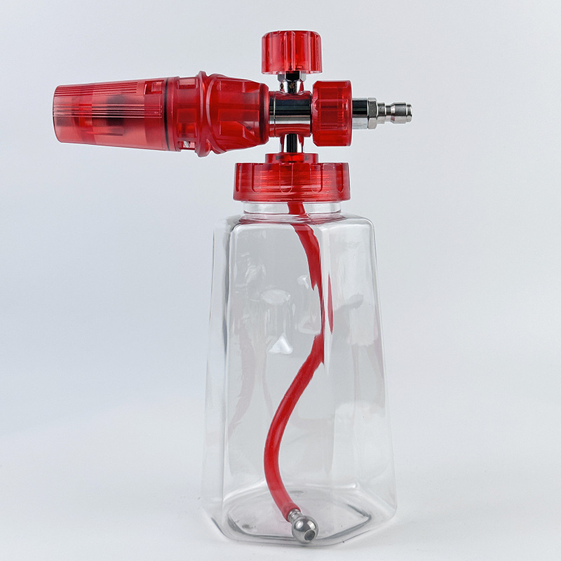 Taizhou PA pot foam watering can connected with high-pressure car washing machine high-pressure water gun transparent big mouth pure copper electroplating PA pot household