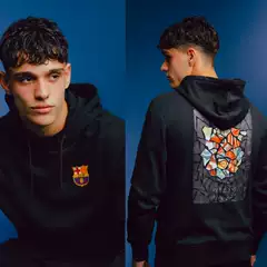 New Arrival Fall/Winter Barcelona FC Hoodie - Vintage Pullover with Yamal & Raphinha Print