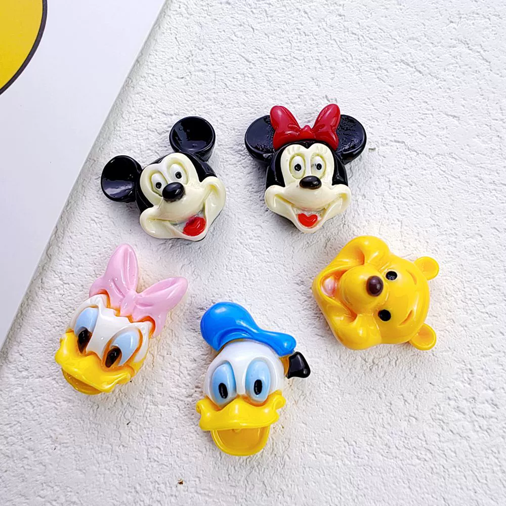 Cartoon cute cream accessories, phone case, hairgrip, hair accessory, pendant, with little bears, DIY