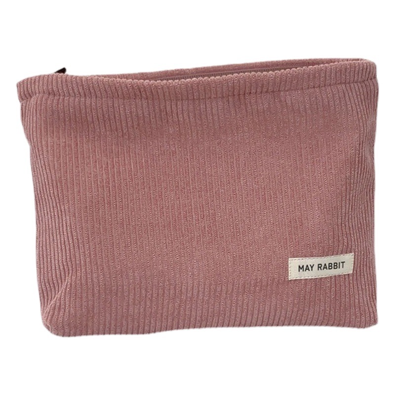 Bolsa de cosméticos de pana de exportación de comercio exterior