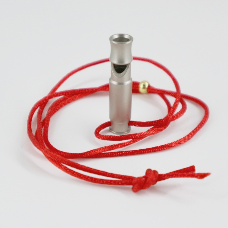求生口哨edc 单管爆音户外野外高频挂孔高分贝不锈钢口哨训练口哨
