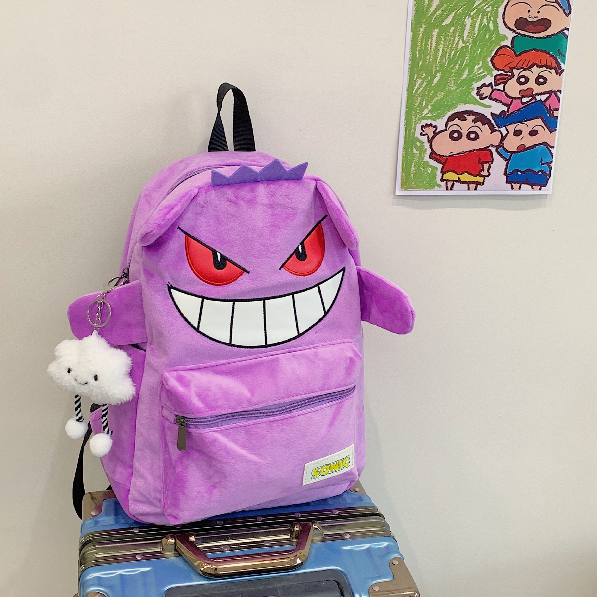 Muñecas de dibujos animados extrañas y extrañas bolsas lindas chicas 2024 nueva animación viaje bolsas de peluche mochila
