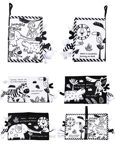Gbee tail cloth book can not be torn baby baby cloth book enlightenment three-dimensional animal early education cloth book 0-1 years old toys