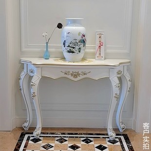 Entrance Cabinet European-Style Table Against the Wall End View Table Corridor Side Cabinet Partition Living Room Light Luxury Semi-Circle Entrance Door Decoration
