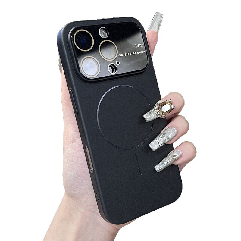 iPhone16 つや消し肌の感触の細いサークル磁気電話ケース Apple 15promax 大型ウィンドウレンズフィルム 14 に適しています。|undefined