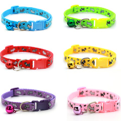 Pet colorful square buckle cross-border tie printed puppy pet collar cat and dog supplies pet cat and dog collar