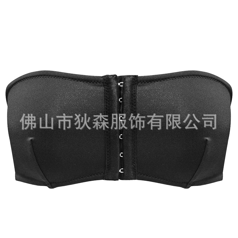 Estilo explosivo transfronterizo sexy hebilla delantera top de tubo sin tirantes sujetador sin anillo de acero vestido de novia temu Amazon shein mismo estilo