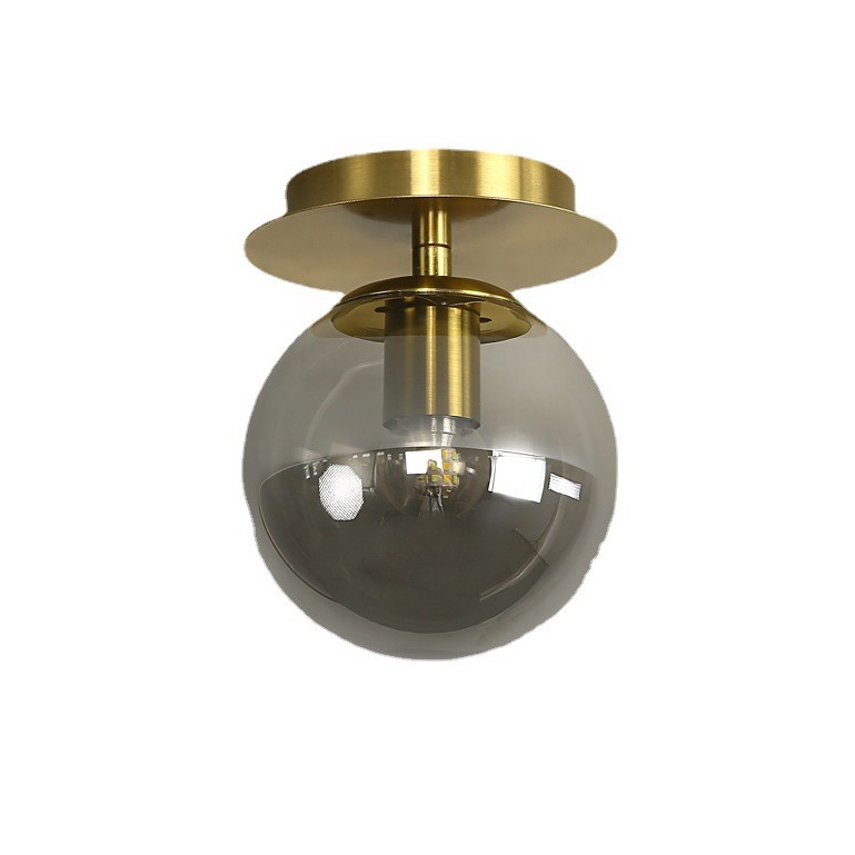 モダンなシンプルな円形ガラスled天井灯北欧ホール玄関灯客間灯バルコニー廊下通路灯