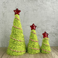クリスマスグリンチぬいぐるみクリスマスツリーオーナメントクロスボーダークリスマステーブル暖炉シーンレイアウト装飾