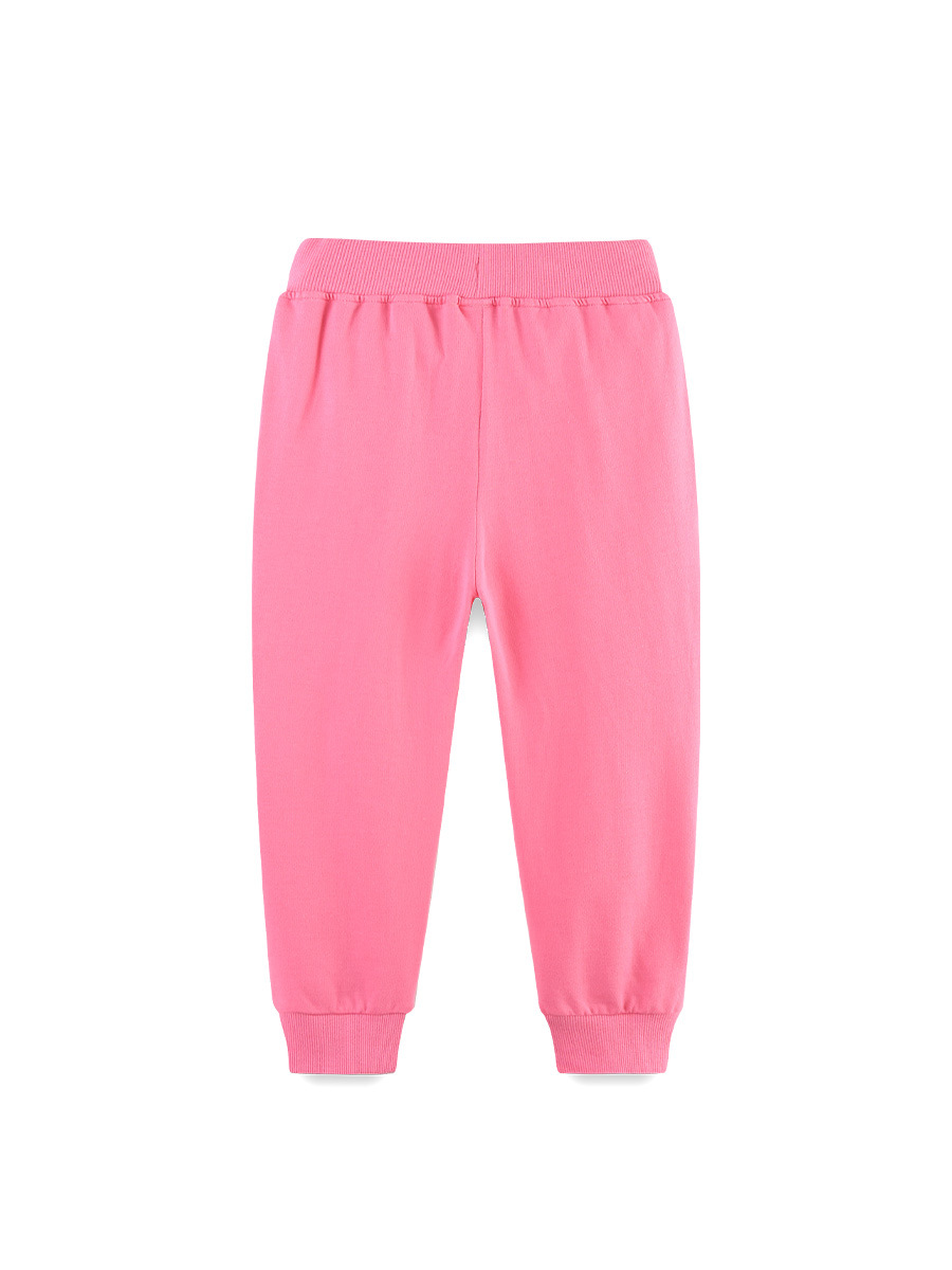Estilo europeo y americano pantalones de niñas otoño nuevo animal pegatinas bordadas pantalones de algodón de punto pantalones deportivos para niños image 3