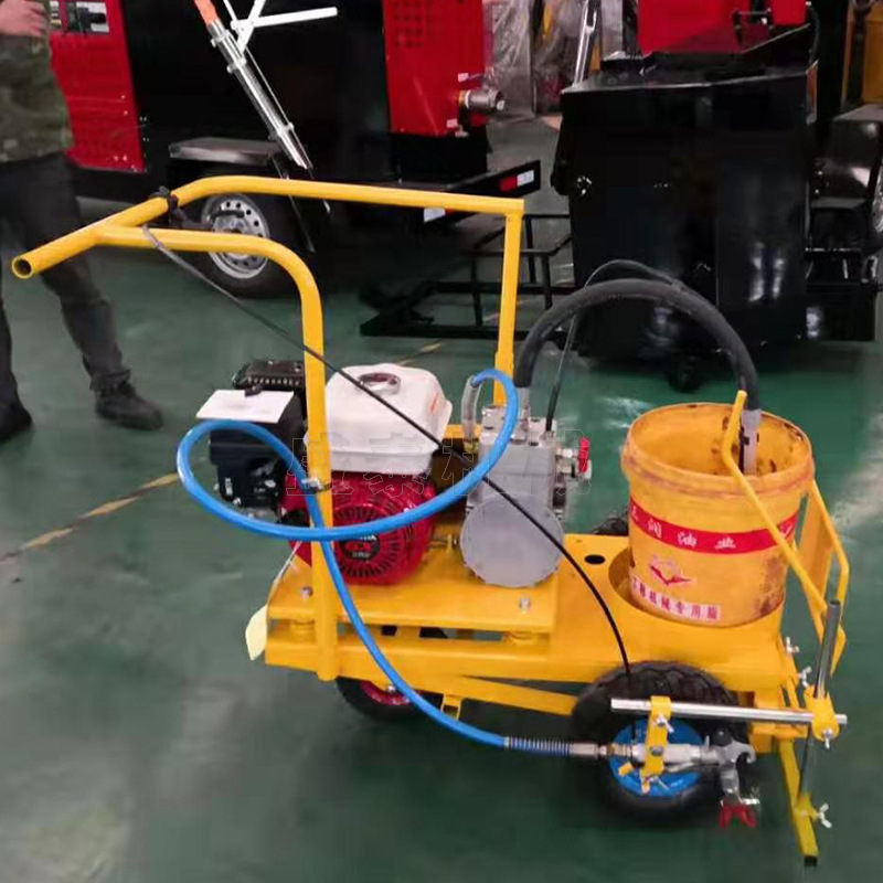 马路划线车手推塑胶跑道停车场油漆画线标线机停车位冷喷划线机