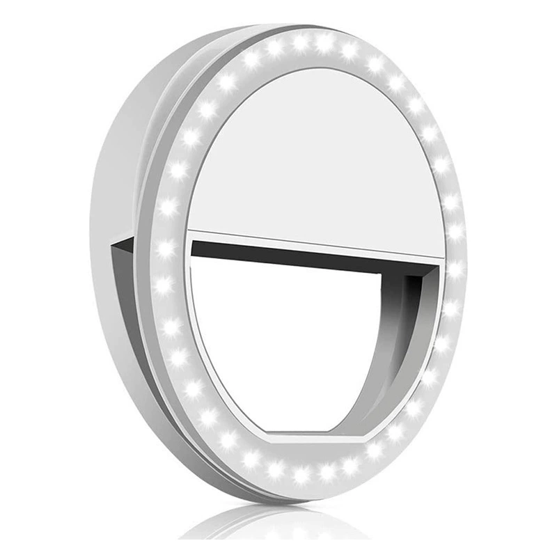Мобильный LED-наполнитель (Shuoyao RK12 & MiniQ) клипса, перезаряжаемый/на батарейке, 3 уровня яркости