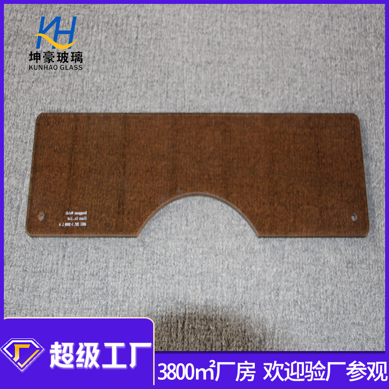 钢化玻璃工厂专业生产有色透明钢化玻璃 5mm金茶钢化玻璃面板