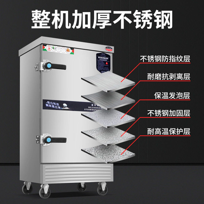 全自动商用蒸饭柜燃气电热蒸饭车小型家用智能蒸饭机220伏电蒸箱