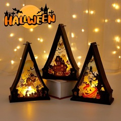 ハロウィンテーマの小道具発光ギフトボックスカボチャランタン子供用ポータブルシーンアレンジメント装飾パーティー装飾品