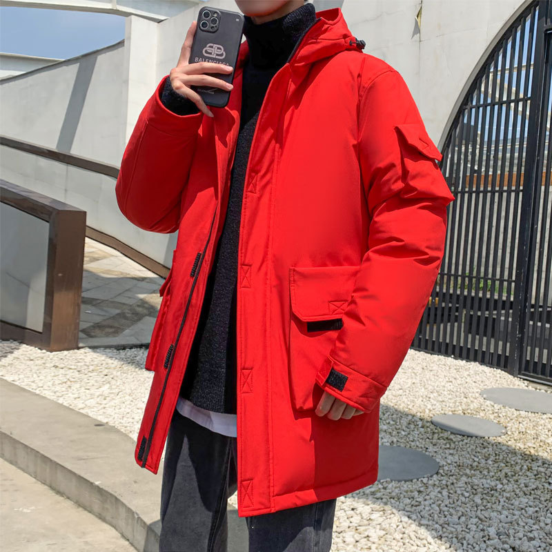 Off-Code Clearance Youth Junior High School Cross-Border High School Students New Men's Workwear down Jacket Men's Winter Jacket