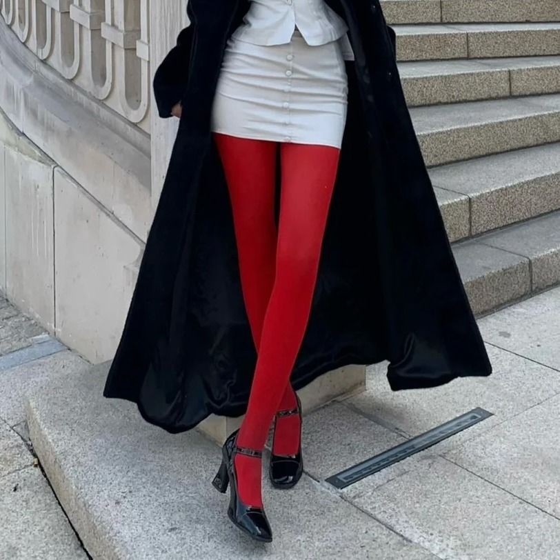 Benmingnian Silk Stockings Women's Big Red Pantyhose Wedding Festive Bride Spring and Autumn Leggings Fashionable Inner Silk Stockings