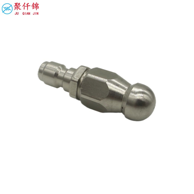 High-Pressure Washer Accessories Sewer Flushing Water Mouse Head 1/4 Quick Plug Cleaning Pipe Unblocking Nozzle Head
