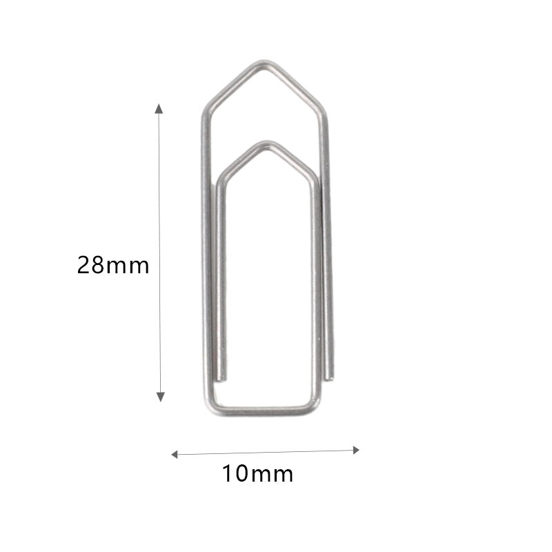 厂家直供批发办公用品箭头回形针黑色银色船形回形针42mm