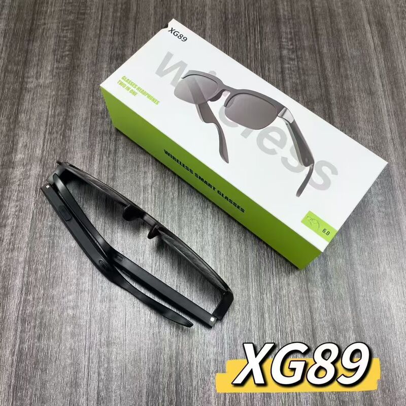Cross-Border Hot-Selling Product Xg89Ai Smart Glasses with Wireless Bluetooth for Listening to Music, Making Calls, Sports, Ai Translation, and Dual-Channel Audio