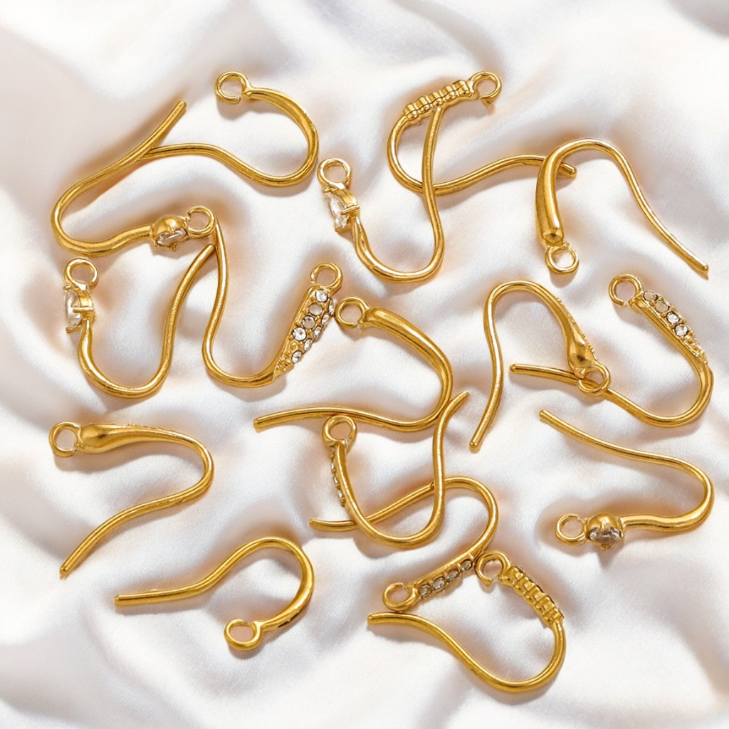 Anillo de gancho de oreja de pez suave chapado al vacío de acero inoxidable diy accesorios de pendientes hechos a mano accesorios de joyería pendientes accesorios de joyería