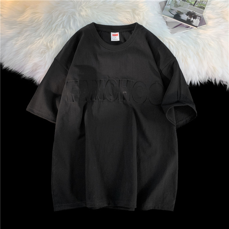 Camiseta americana de manga corta para hombre, 100 % algodón, 240 g, pesada. Moda urbana de verano 2023. Ropa oversize.