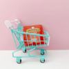 Small shopping cart, metal jewelry, toy