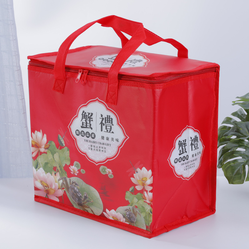 上海蟹保温袋販売保温バッグ生鮮食品輸送氷バッグ携帯不織布保温バッグ収納袋