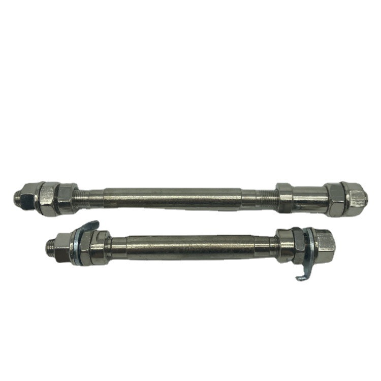 自行车山地车实心轴后轴 轴承花鼓实心前后轴 前轴140MM 后轴180