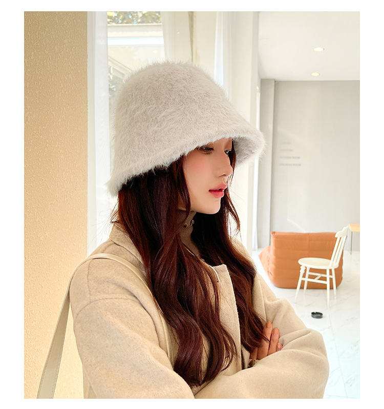 145g Weight Bucket Hat Hats Type Daily, Party Occasion Acrylic Material Solid Color Pattern Autumn&Winter Season Women's Gender Korean Style Style Eaveless Rim Women's Korean Style Solid Color Eaveless Bucket Hat 4