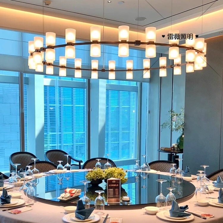 Modern New Chinese Style Restaurant Large Chandelier Club Catering Hotel Box Hotel Private Room Chandelier Chinese and Western Restaurant Chandelier