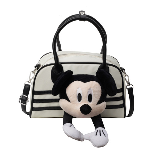 Cartoon Mickey portable bowling bag for women 2024 new cute doll shoulder crossbody bag hand semi-circle bag