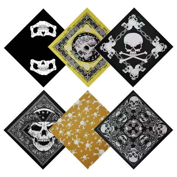 Halloween pure cotton ghost head series bandana for outdoor cycling, hiking, hip-hop, and motorcycle decoration