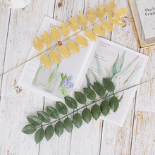 跨境仿真发财叶 婚庆场景插花装饰金钱叶室内家居布置假树叶