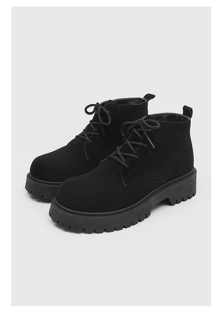 ShoeVault Men's Martin Autumn New High-top Thick-soled Derby Retro Suede Workwear Fashion Trend Yellow Boots_voghion.com