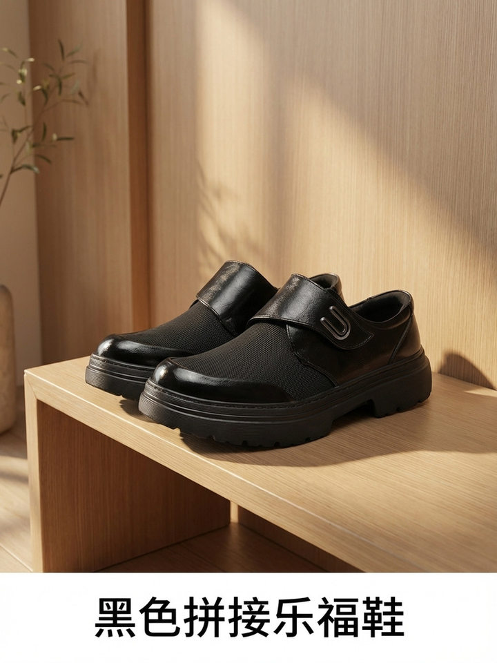 Giày lười nam da thật phối lưới thoáng khí, đế dày 3 cm chống trượt, gót thấp — Màu cà phê, màu đen chi tiết 27