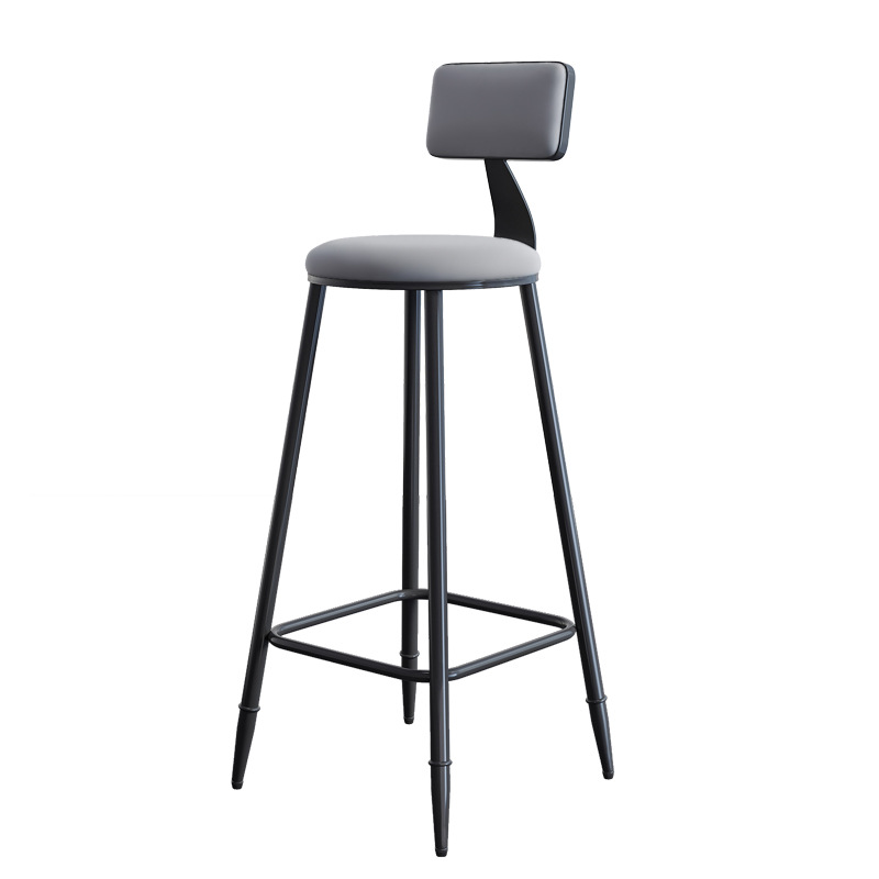 Silla de bar de hierro forjado simple taburetes de bar modernos para comidas caseras respaldados taburetes de bar de lujo ligero image 5