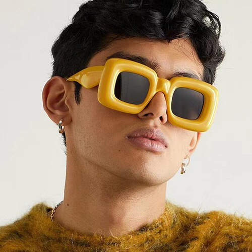 New cross-border European and American fashion sunglasses inflatable and inflatable funny catwalk street photography sunglasses personalized colorful glasses