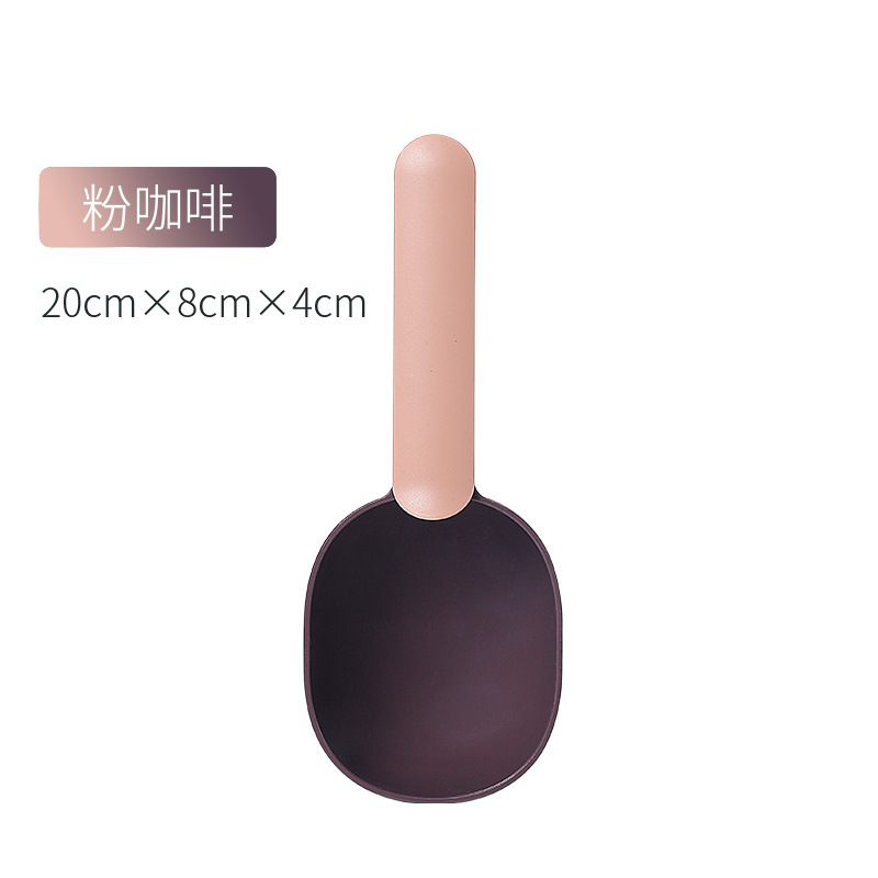 Cuchara original de comida para mascotas con clip de sellado color de contraste pala de comida para gatos cuchara de comida para perros cuchara de alimentación para mascotas suministros para gatos y perros al por mayor