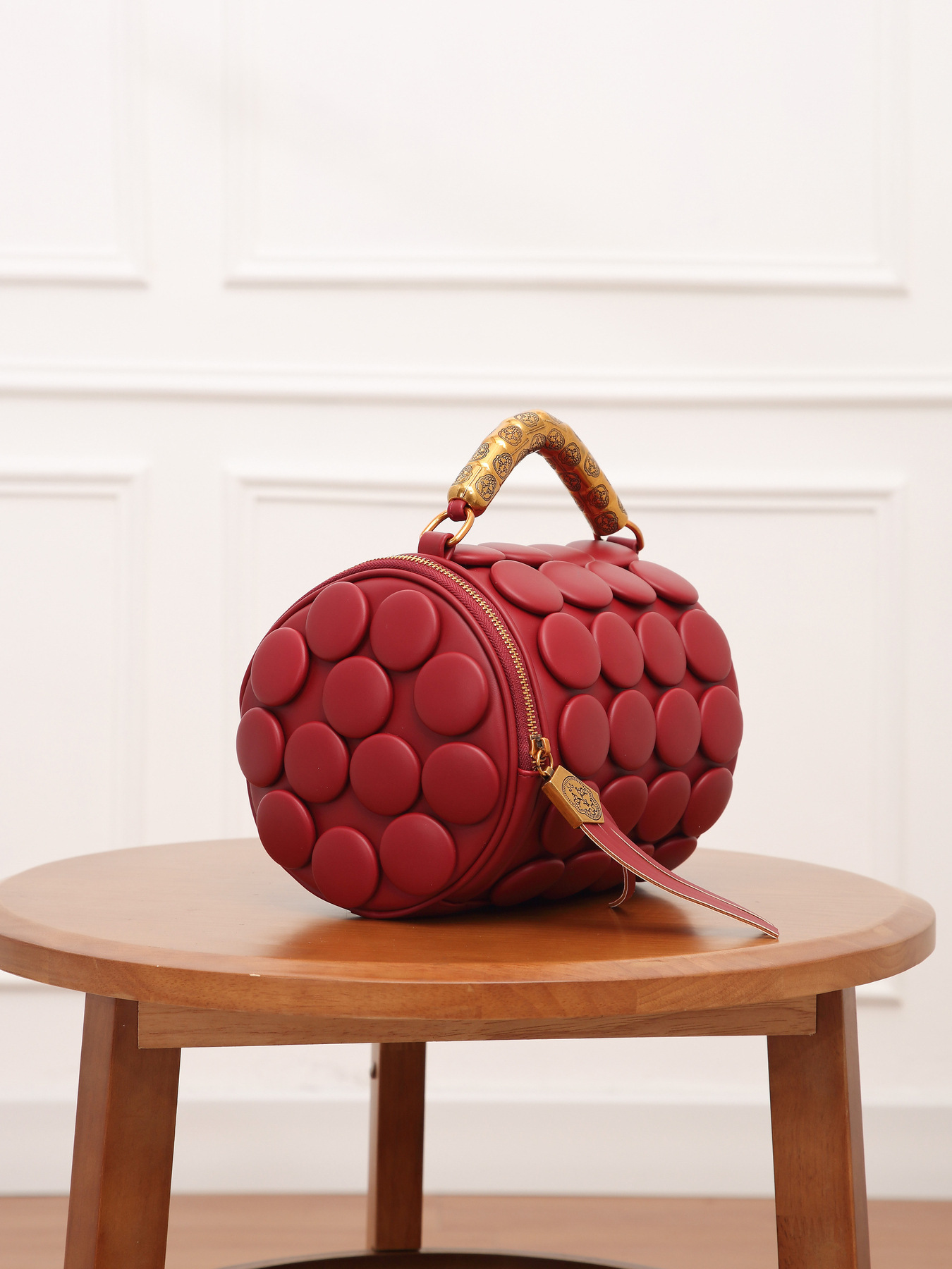 Damen Handtasche Mit Polka Dot Muster Elegante Umhängetasche_voghion.com